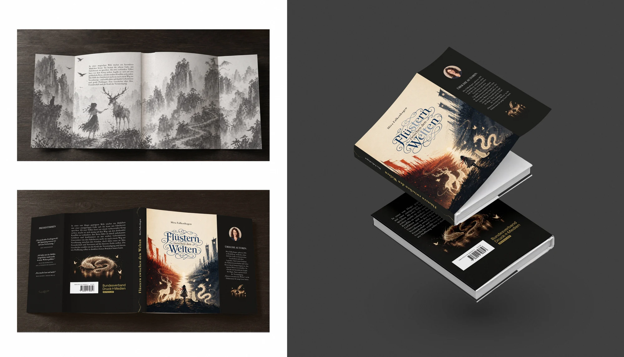 Flüstern zwischen den Welten – mein ausgezeichnetes Buchcover