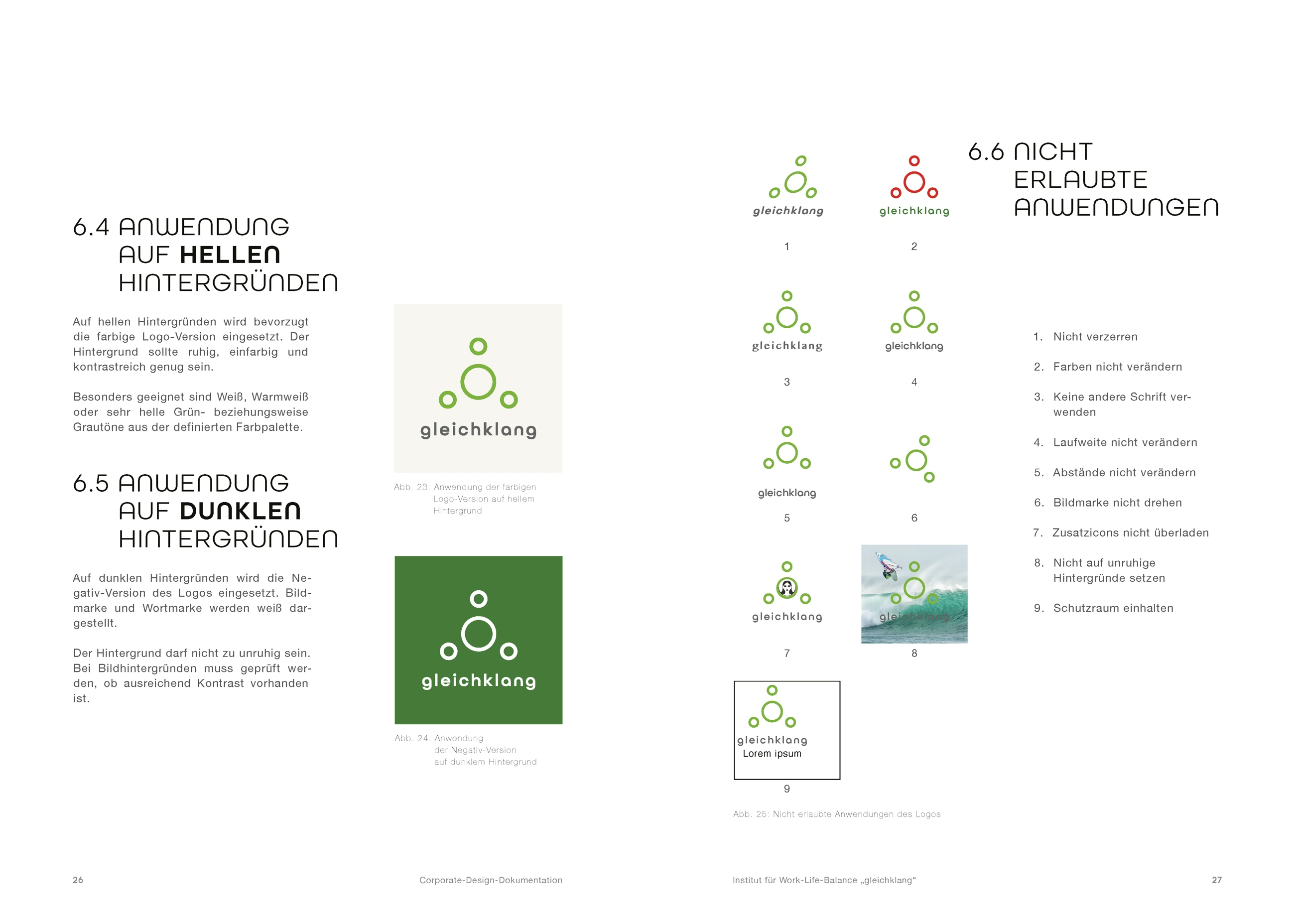 gleichklang Designguide – Logoanwendung und nicht erlaubte Anwendungen